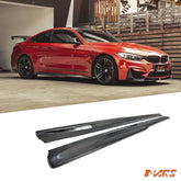 PSM Style Carbon Fibre Lower Side Skirts lip Spoiler Bodykit for BMW M4 F82 Coupe & F83 Convertible 2014 - 2020 - Mars Performance